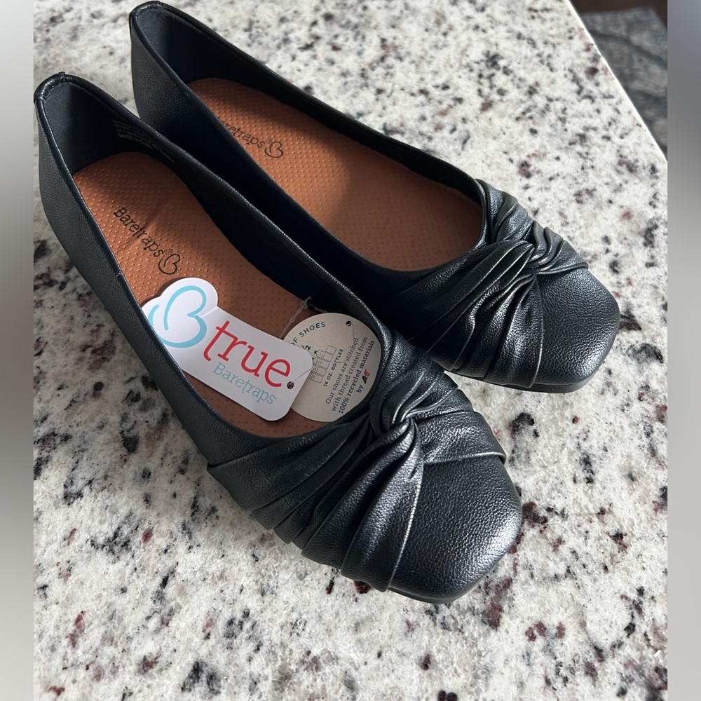 BareTraps Chaney Women's 6.5 Elegant Black Ballet Flat Slip On Shoes- NWT